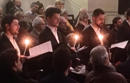 Concert avec la Maîtrise de la Primatiale Saint-Jean au profit de l'association CALECHE, au Temple du Change (Lyon 5ème).